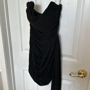 NWT Hausen black strapless dress sz S